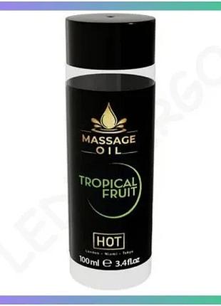 Массажное масло hot tropical fruit 100 мл для массажа с ароматом тропических фруктов массажное масло sku_tanga_vendorcode_для