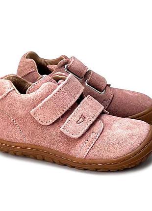 Замшевые детские ботинки девочке lurchi barefoot. демисезонные ботинки на липучках размер 22