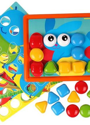 Мозаика technok, 26 кнопок, 6 шаблонов, развивающая игрушка для детей