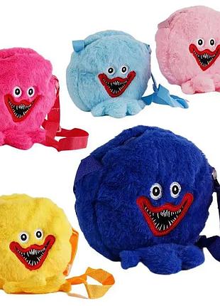 Мягкая сумочка huggy wuggy для детей с регулируемым ремешком 90 см, 30×20 см