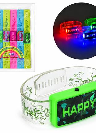 Световой браслет для детей happy bangles led, на батарейке