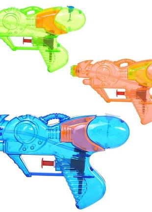 Водяной пистолет для детей toys 15×9 см прозрачный пластиковый корпус в ярких цветах