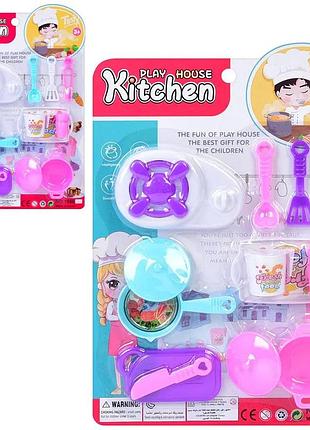 Набір дитячого посуду play house kitchen, 12 предметів, рожевий та блакитний
