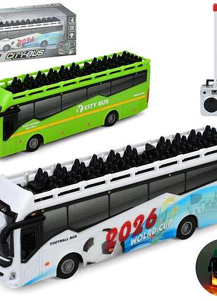 Автобус радиоуправляемый city bus со светом и резиновыми колесами 17 см