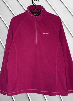 Женская розовая флисовая кофта craghoppers l xl 40 42 крепхоперс тепла зимняя флиска на молнии 1/4 zip craghoppers l xl 40 42