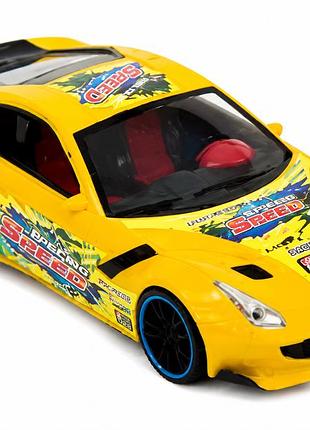 Машина инерционная speed car гоночная пластиковая желтая для детей 3+