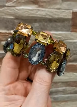 Браслет  мікромакраме з кристалами ! 3