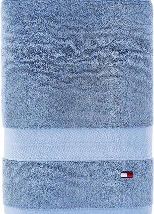 Полотенце банное tommy hilfiger (883893996250) modern american solid cotton bath towel светло голубое