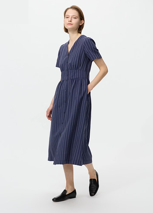 Платье из льняной смеси uniqlo (485750)