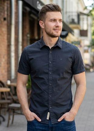 Сорочка calvin klein jeans slim fit / чорна шведка (розмір m)