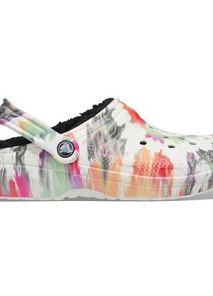 Утепленні оригінальні сабо crocs classic lined tie dye clog для дітей молодшого віку,підлітків  і дорослих.розмір: 24-25;27-28;30-31;32-33;37-38 2