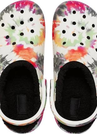 Утепленні оригінальні сабо crocs classic lined tie dye clog для дітей молодшого віку,підлітків  і дорослих.розмір: 24-25;27-28;30-31;32-33;37-38 4
