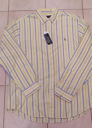 Оригинальная рубашка polo ralph lauren (размер xxl, custom fit) - новая