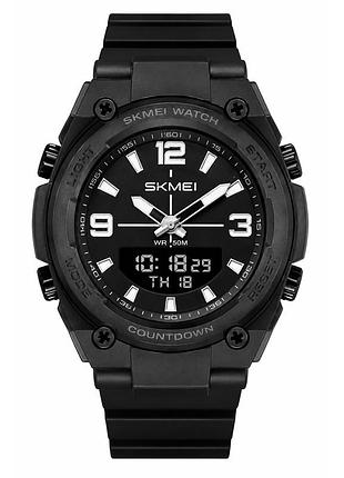 Чоловічий годинник skmei 2796bkbk black - black чорний спортивний протиударний