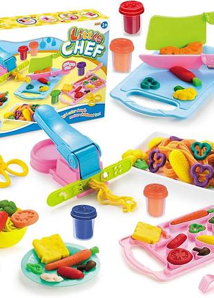 Vconejo - набір для ліплення little chef, 18 предметів, дитячий кухонний набір з кольоровим тістом, від 3 років