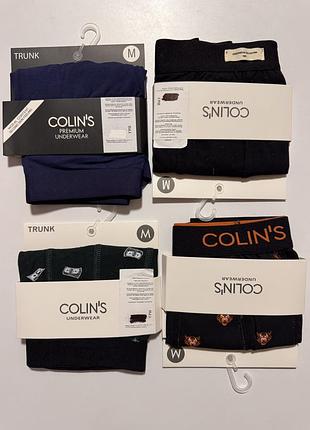 Труси чоловічі colin’s боксери, чорний, синій, розмір m