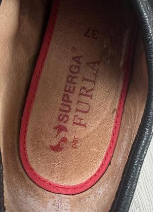 Чорні шкіряні кеди 37 superga 4