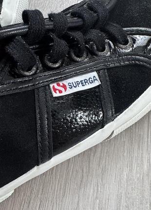Чорні шкіряні кеди 37 superga 5