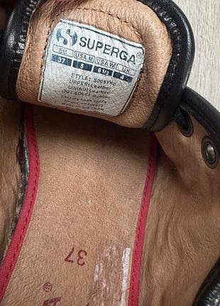 Чорні шкіряні кеди 37 superga 6