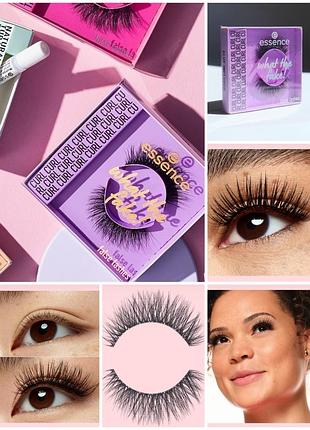 🍇 многократные накладные ресницы с клеем essence what the fake! dramatic curl fashes эссенс объемные легкие пушистые ленточные подкрученные