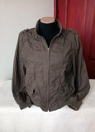 Женская коттоновая курточка оливковое ovs m/l/xl размер