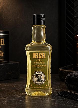 Засіб 3 в 1 reuzel tea tree 100 мл шампунь кондиціонер і гель для душу для чоловіків 350