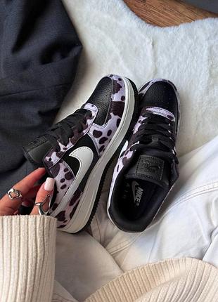 Air force 1 cow print field black 8