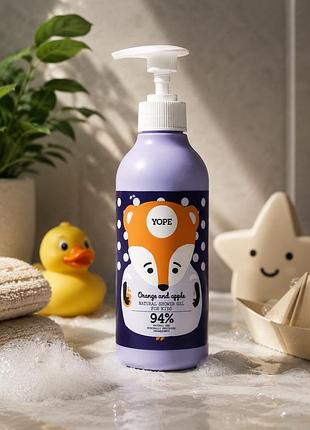 Детский гель для душа с клюквой и лавандой yope cranberry lavender 400 мл orange & apple