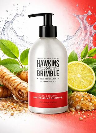 Hawkins & brimble revitalising shampoo відновлювальний шампунь для зміцнення та росту волосся 300 мл