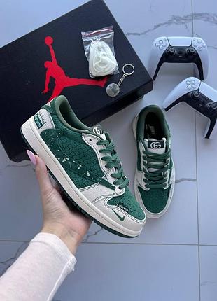 Кросівки чоловічі найк nike jorgan 1 low x travis scott x gucci x supreme