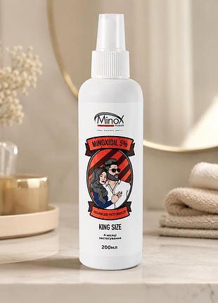 Minox 5 відсотків king size лосьйон для росту волосся 200 мл засіб проти випадіння волосся стимуляція росту волосся унісекс