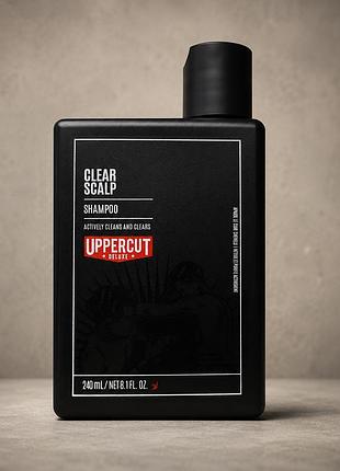 Шампунь uppercut deluxe clear scalp shampoo 240 мл против перхоти зуда и шелушения для частого использования
