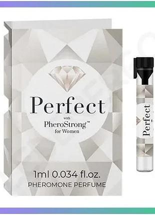 Духи perfect with pherostrong для жінок 1 мл парфуми з феромонами для привабливості та спокуси sku_tanga_vendorcode_для