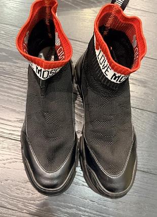 Кросівки жіночі love moschino чорні, розмір 39, текстиль