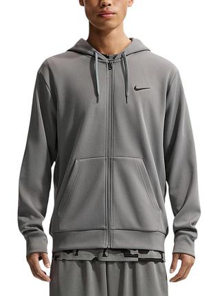 Мужская толстовка nike m nk df uv flex flc fz hd серая