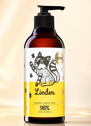Рідке мило для рук з липою для щоденного очищення yope liquid soap linden 500 мл