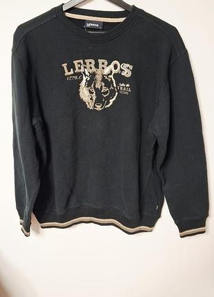 Толстовка реглан кофта мужская укороченная over size плотная lerros, размер l - xl
