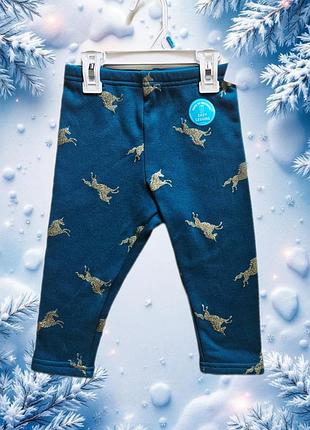 Новые теплые лосины для девочки 86-92см, carter's, 18-24миссики, броки, стильные лосины с начесом для девочки, хлопок, теплые брюки для девочки