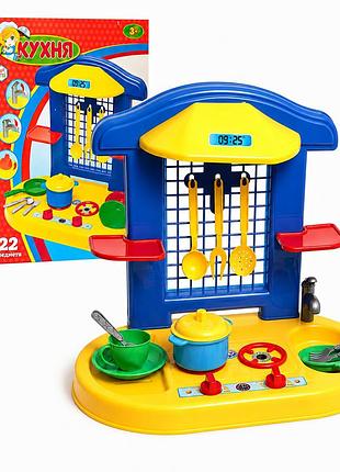 Ігровий набір кухня technok toys "сучасна кухня" з плитою, мийкою та посудом, 22 предмети