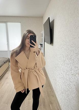 Тренч пальто вкорочене