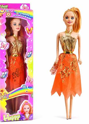 Кукла в оранжево-золотистые платья "happy doll" completely new to come in to the warket 30см