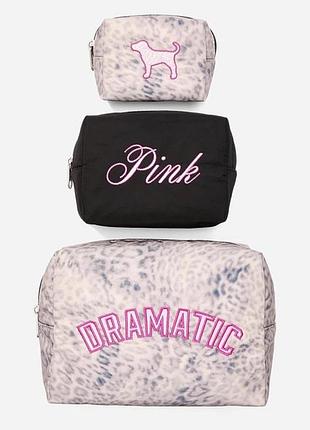 Набор косметичек victoria's secret pink 3 в 1 косметичка victoria's secret pink сумка victoria’s secret pink