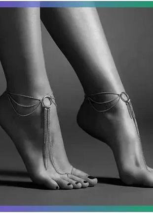 Браслеты для ног bijoux indiscrets magnifique feet chain серебристые украшения для ног цепочка для жен sku_tanga_vendorcode_для