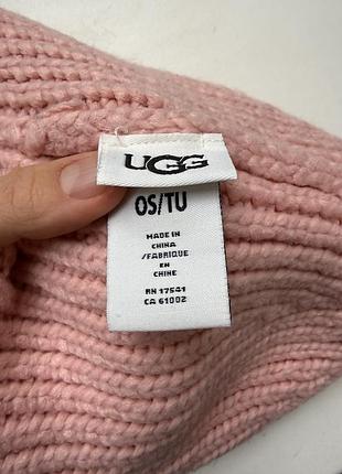 Шапка жіноча ugg рожева 2