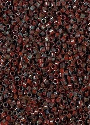 Db-2263 бисер miyuki delica beads 11/0 (непрозрачное покрытие пикассо микс бордово-серый)