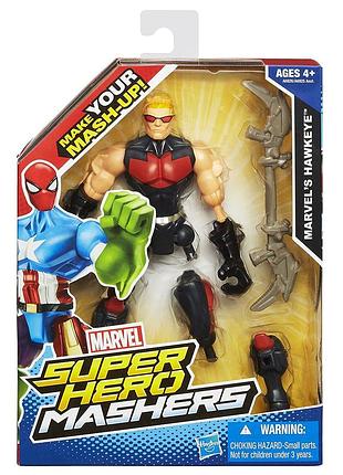 Разборная фигурка супергероя соколиное глаз - marvel`s hawkeye, marvel, mashers, hasbro