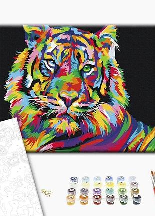 Brushme classic картина за номерами тигр поп-арт, 40×50 см