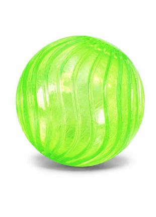 Дитячий м'яч пострибунчик диско pr2516(green), що світиться, 6,5 см