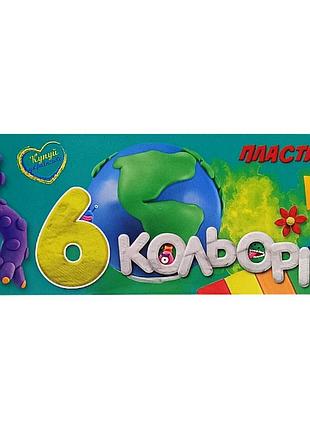 Набор для лепки пластилин 630019, 6 цветов
