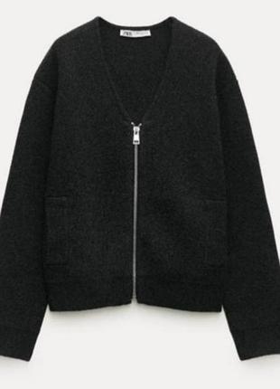 Бомбер 100% шерсть zara.